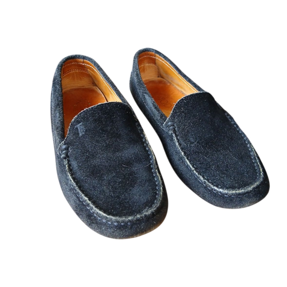 TOD's Gommino Black Suede Driving Shoes, SZ 39.5 EU (9 US)